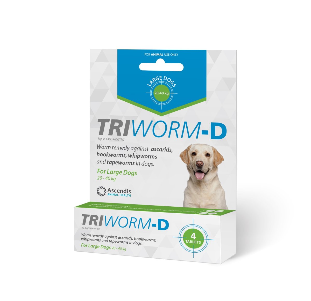 TRIWORM-D Worming remedy in Large Dogs -20-40kg