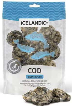 Icelandic Cod Skin Rolls Dog Treat